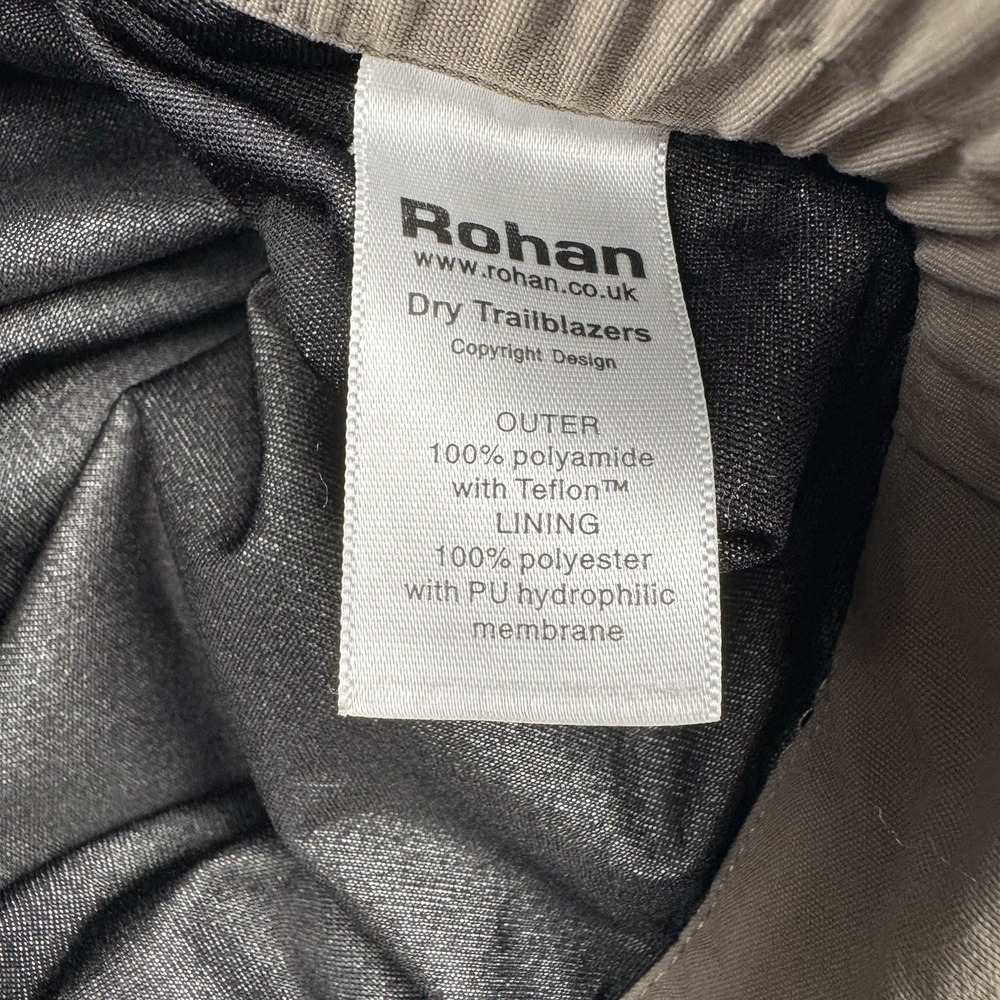 Rohan Trailblazers Dry Outdoor Pants Mens Large 36 Tan Polyamide Teflon Hiking - Picture 11 of 16